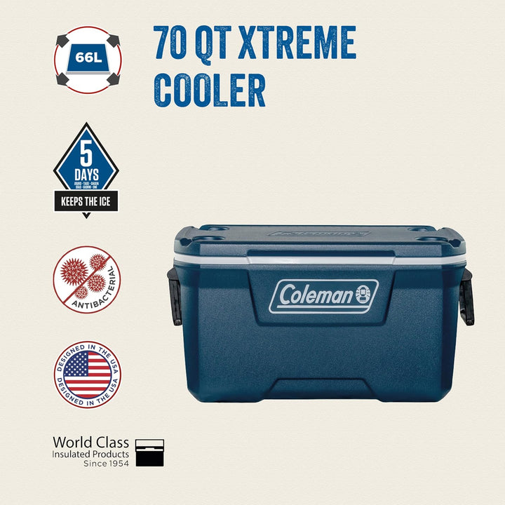 Coleman Xtreme Kühlbox, grosse Thermobox mit Fassungsvermögen, hochwertige PU-Vollschaumkernisolieru