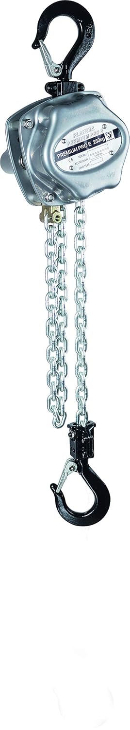 PLANETA PREMIUM PRO E Flaschenzug, Tragfähigkeit 250 kg, Hub 3 m, Antrieb durch Akkuschrauber, Indus