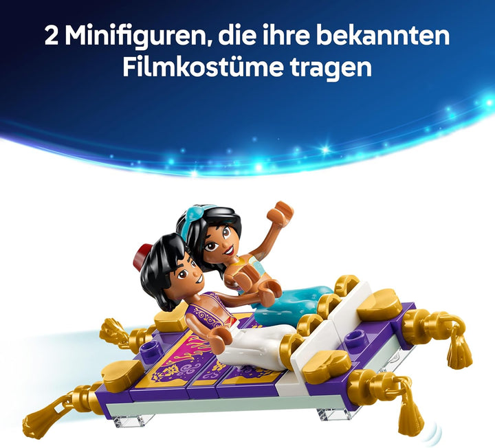 LEGO ǀ Disney Princess Jasmins Schmuckkästchen - Aladdin Set mit 2 Mini-Puppen, 2 Ringen und Dschinn