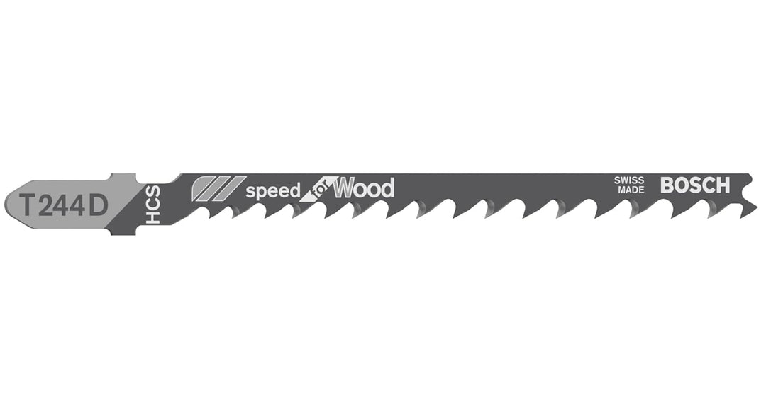 Bosch Professional 100 x Stichsägeblatt T 244 D Speed for Wood (für weiches Holz, Kurvenschnitt, Zub
