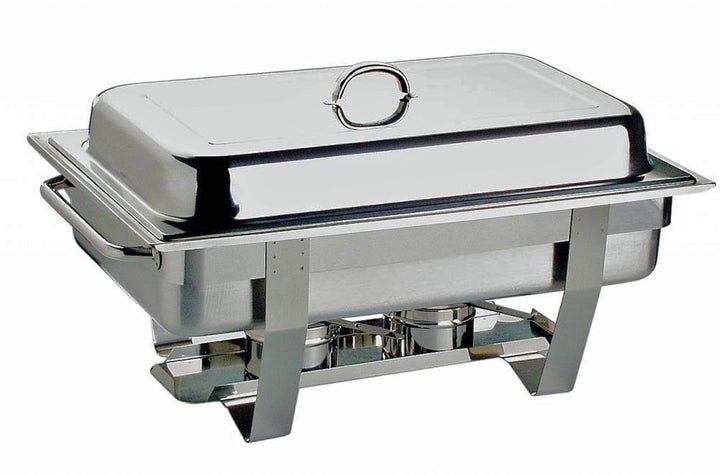 APS Chafing Dish „Chef“ – mit einem Speisenbehälter aus Edelstahl 65 mm tief, Zwei Brennpastenbehält