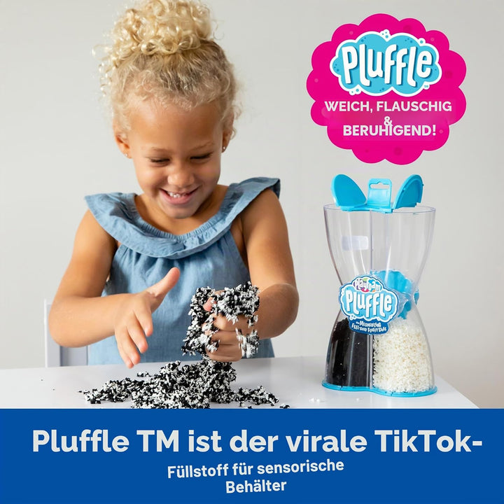Learning Resources Playfoam Pluffle X-Röhre mit schwarz-weissem Pluffle, Sensorik-Spielzeug, trockne