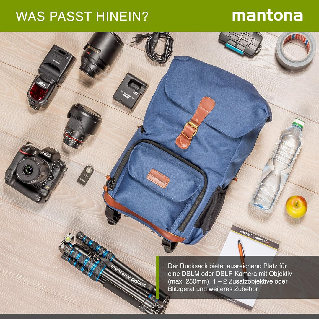Mantona Fotorucksack Luis Luis junior Blau, Luis junior Blau
