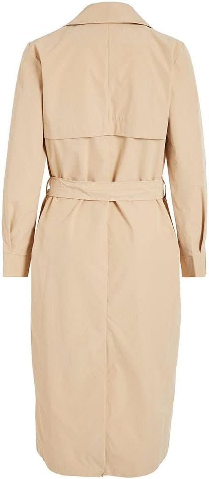 Vila Damen Vimersin Long Trenchcoat-Noos Mantel 38 Sesame, 38 Sesame
