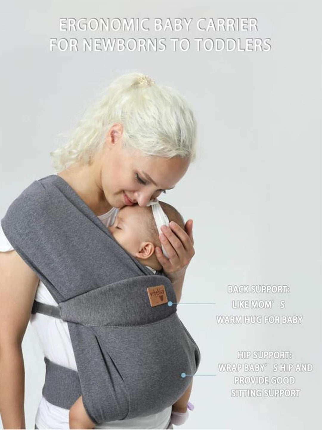 Babytrage für Neugeborene ab Geburt Extra Weich,Bauchtrage Baby-Tragetasche Ergonomisch Geeignet für