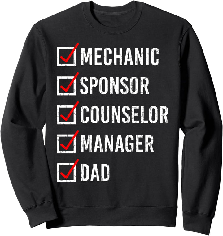 Go Kart Dad Funny Racer Karting Driver Racing Grafik Sweatshirt