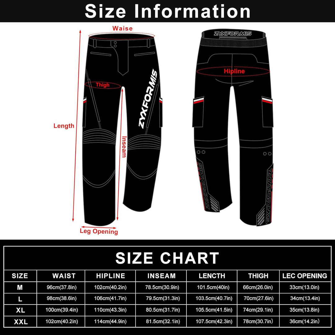 Motorrad Hosen Herren mit Protektoren und Reflektoren, Wasserdicht Winddicht Textil Motorradhose mit