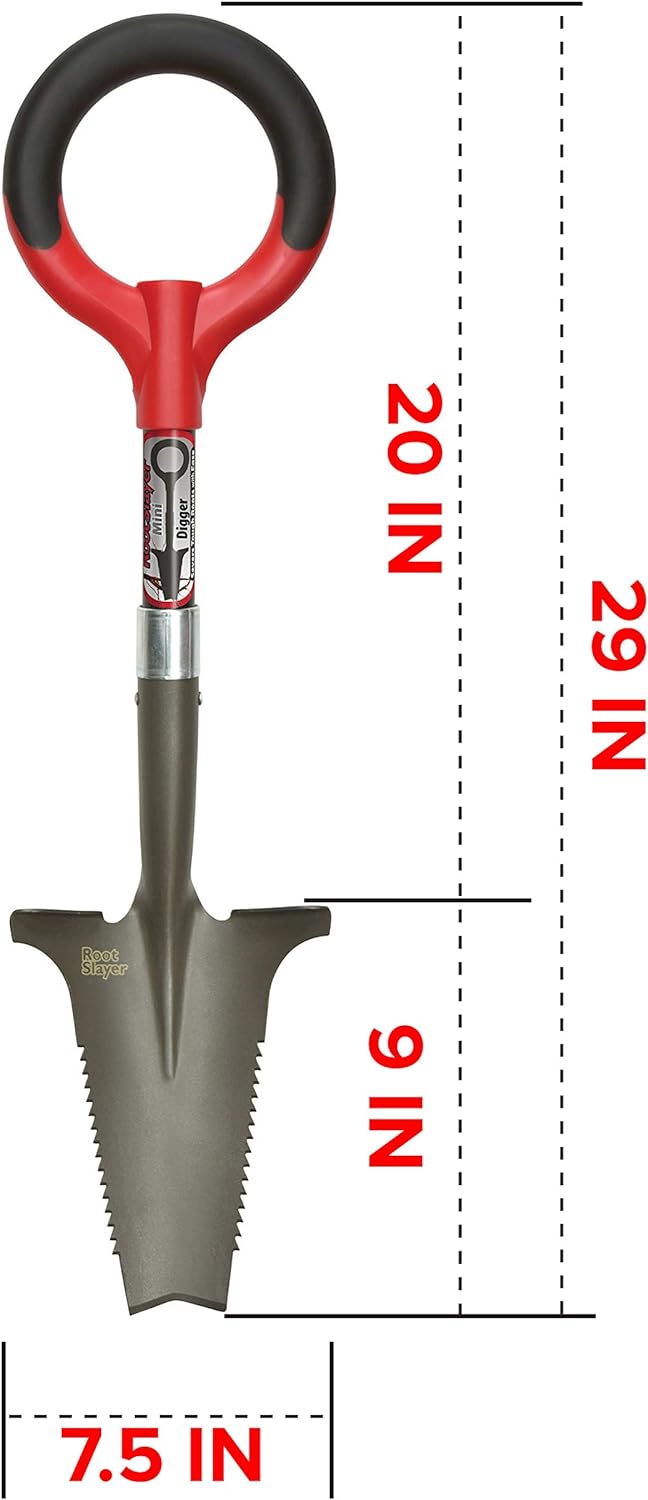 Radius Garden 22411 Root Slayer Mini-Baggerschaufel, rot Minibagger, Minibagger