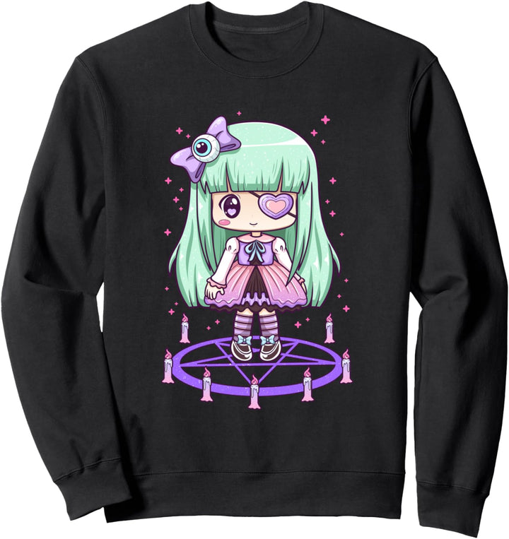 Kawaii Pastell Goth Süsse Unheimliche Okkulte Mädchen Sweatshirt