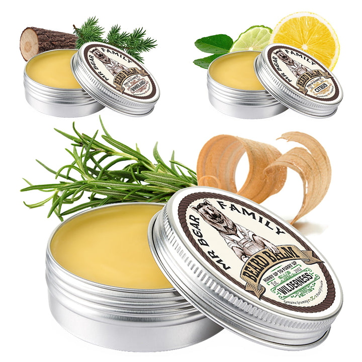 Mr Bear Family Bartbalsam Männer - Wilderness - pflegender Bart Balsam - Bartwachs mit Shea Butter,