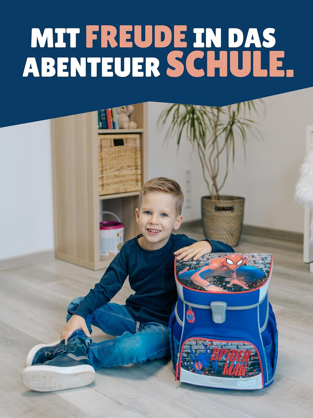Familando Marvel Spiderman Schulranzen-Set 17tlg. Scooli Campus Fit Pro mit Sporttasche Schultüte 85