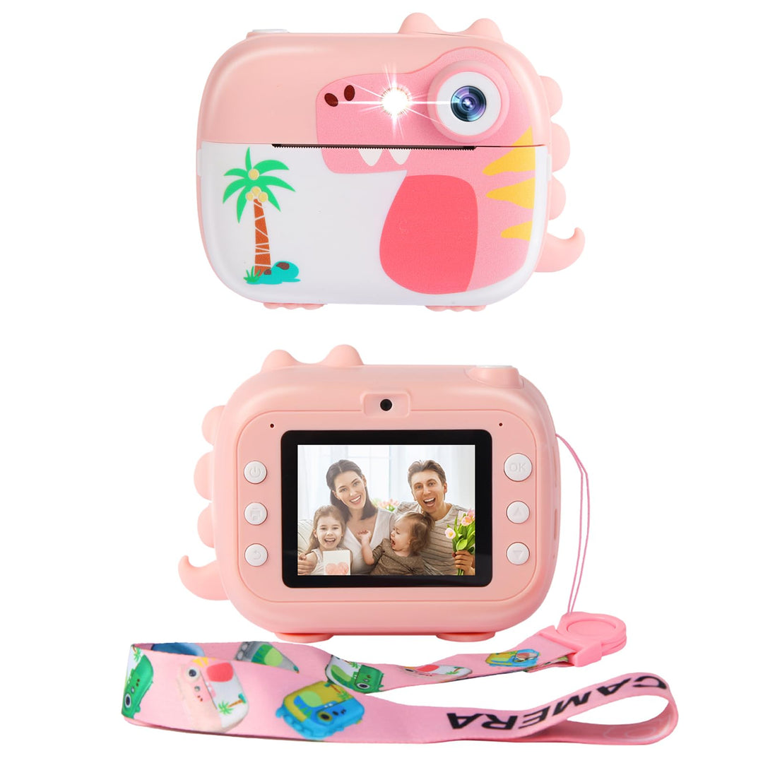 ARNSSIEN Kinder Kamera Instant Print, 1080P Kamera für Kinder mit 7 Druckpapierrollen, Weihnachten G