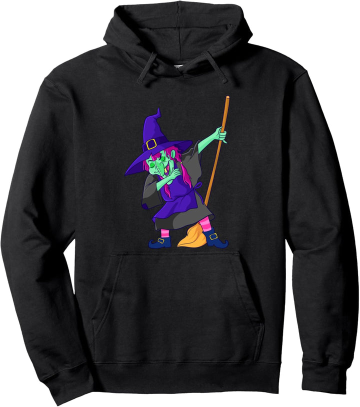 Dabbing Hexe Halloween Trendy Dance Geschenk Frauen Mädchen Pullover Hoodie