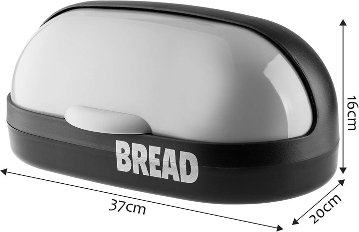 KADAX geräumiger Brotkasten aus Kunststoff, 37 x 20 x 16 cm, moderner Brotbehälter mit Rolldeckel, l