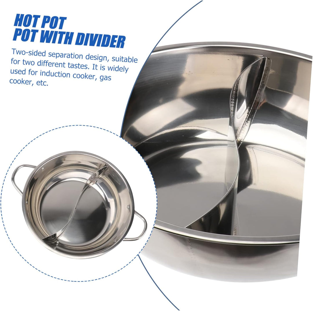 Cabilock Induktionstopf Dual Hot Pot Induktionskochtopfpfanne Eintopftöpfe Mit Deckel Double Flavor
