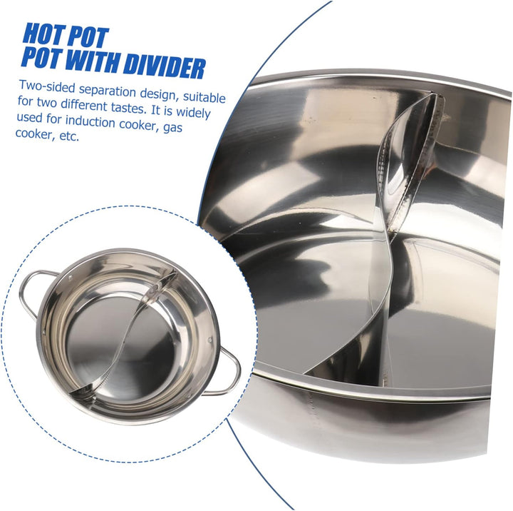 Cabilock Induktionstopf Dual Hot Pot Induktionskochtopfpfanne Eintopftöpfe Mit Deckel Double Flavor