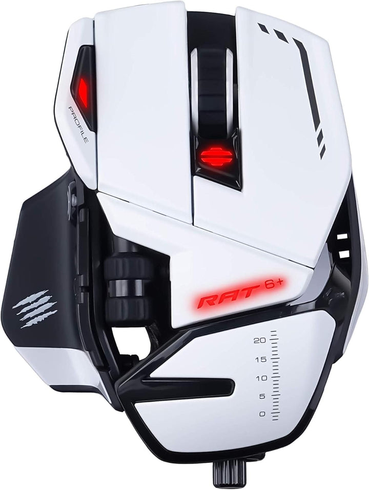 MadCatz R.A.T. 6+ Optical Gaming Mouse, White R.A.T. 6+
