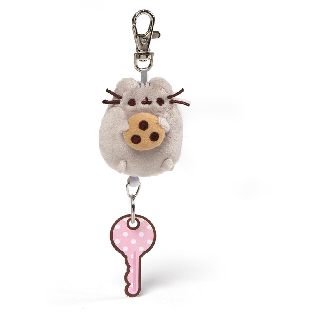 Enesco Pusheen with Cookie 2.5" Plush Retractable Keychain