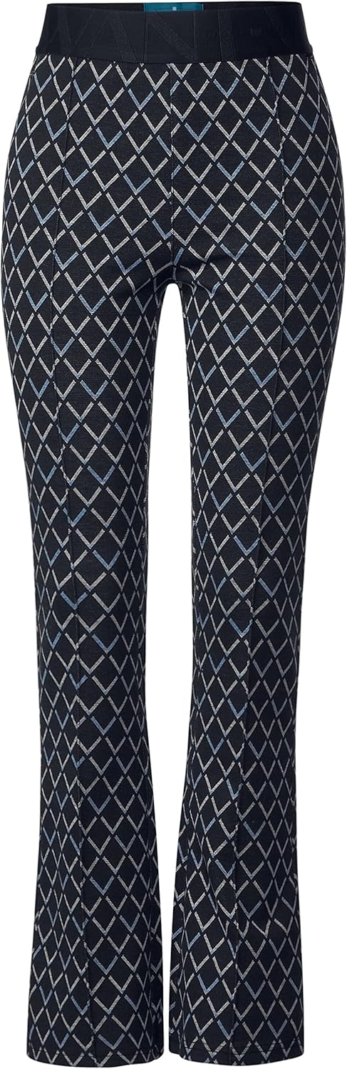 Street One Damen Stoffhose Skinny Bootcut 44W / 30L Deep Blue, 44W / 30L Deep Blue
