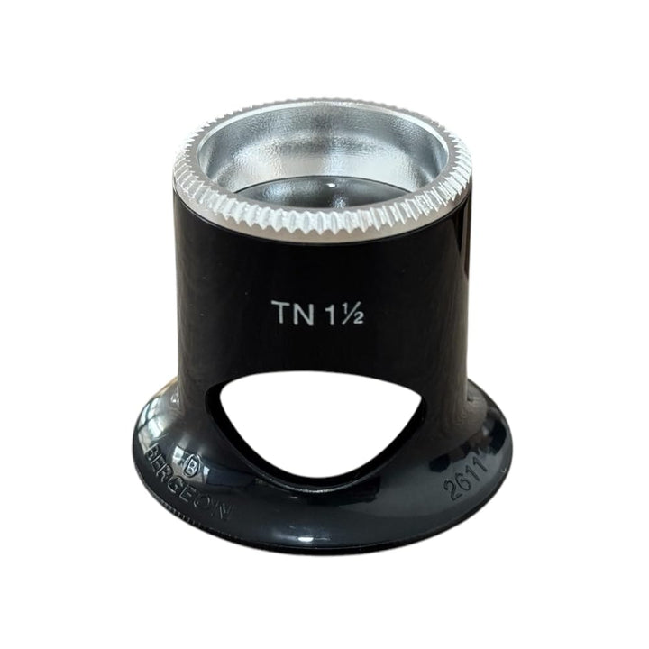 Bergeon 2611-TN 6.7X Uhrmacherlupe Biconvex Air 1.5, Schwarz