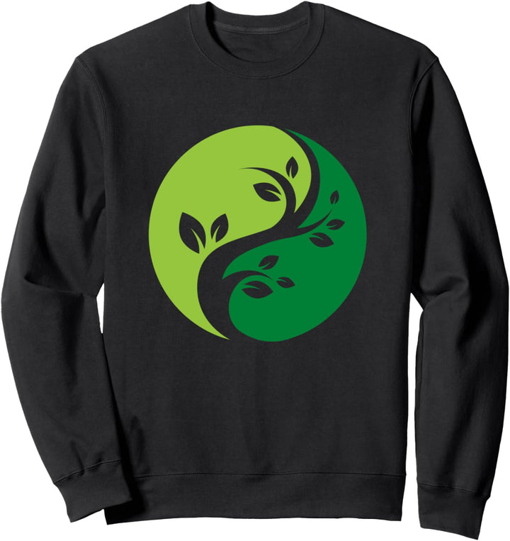 Yin Yang Symbol Natur Design Yinyang Zeichen Meditation Yoga Sweatshirt