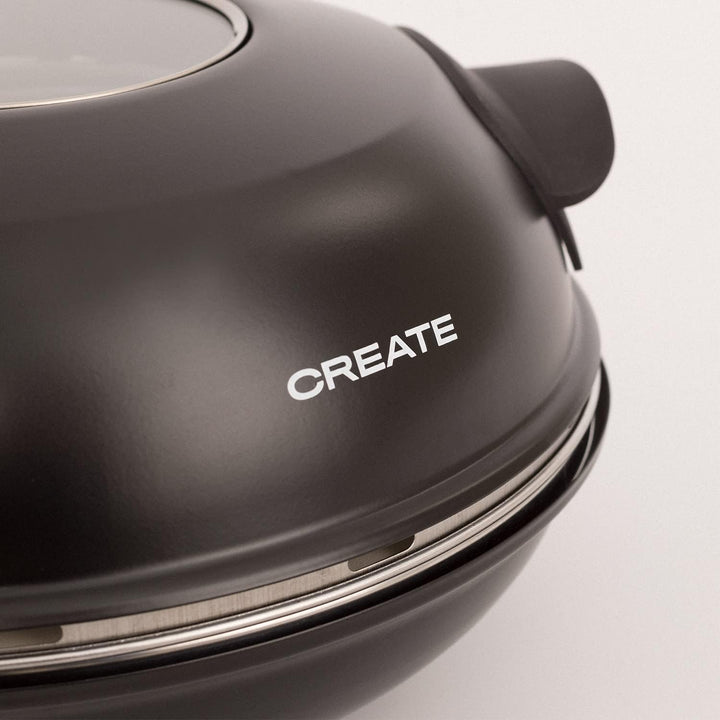 CREATE/PIZZAMAKER/Elektrische steen pizzaoven Schwarz/Twee kookniveaus,Snel en krachtig,Praktisch en