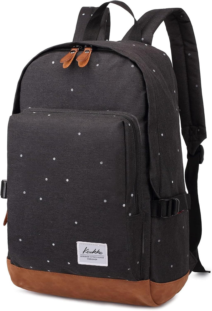 KAUKKO Schöner und durchdachter Rucksack mit 15 Zoll Laptopfach für Schule, Universität, 22 Liter (S