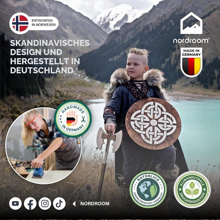 Kindergardroben mit 4 Haken - Wandgarderobe mit Tiermotiven für Kinderzimmer - Garderobenhaken aus H