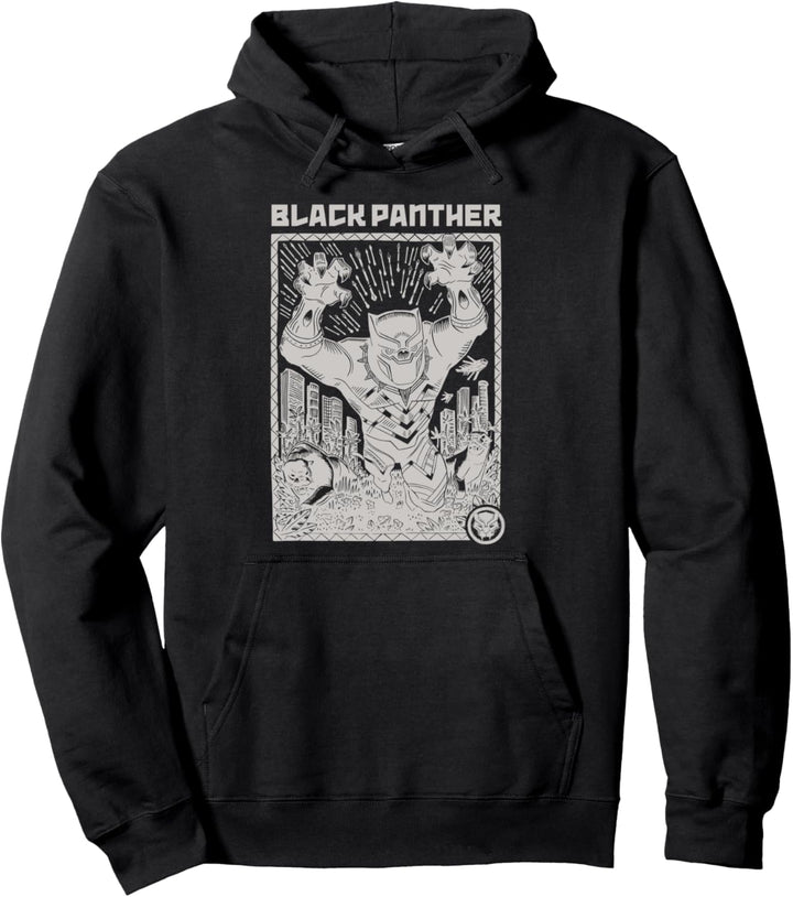 Marvel Black Panther Lino Cut Positive Pullover Hoodie