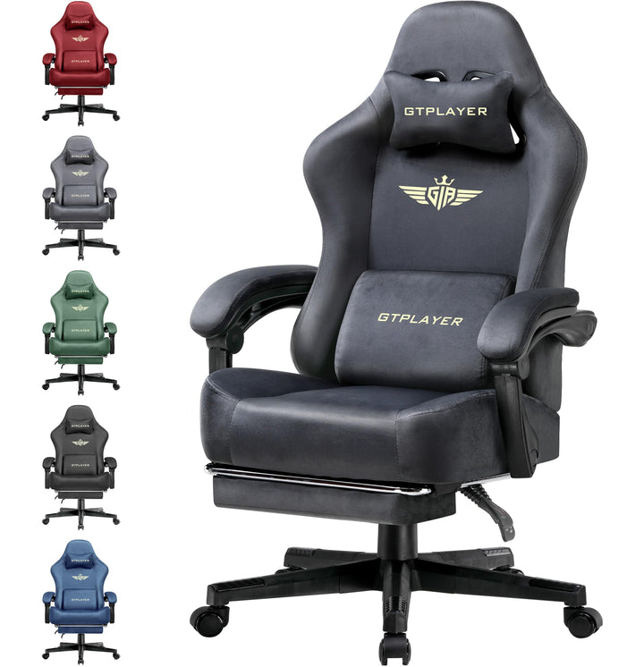 GTPLAYER Gaming Stuhl, Atmungsaktiver Bürostuhl, bürostuhl ergonomisch, Hochwertiger - Stoff, Ergono