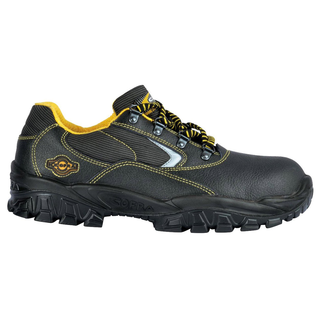 Cofra NT220-000.W47 NEW EBRO S3 SRC Sicherheitsschuhe, Schwarz/Gelb, Grösse 47 47 EU, 47 EU