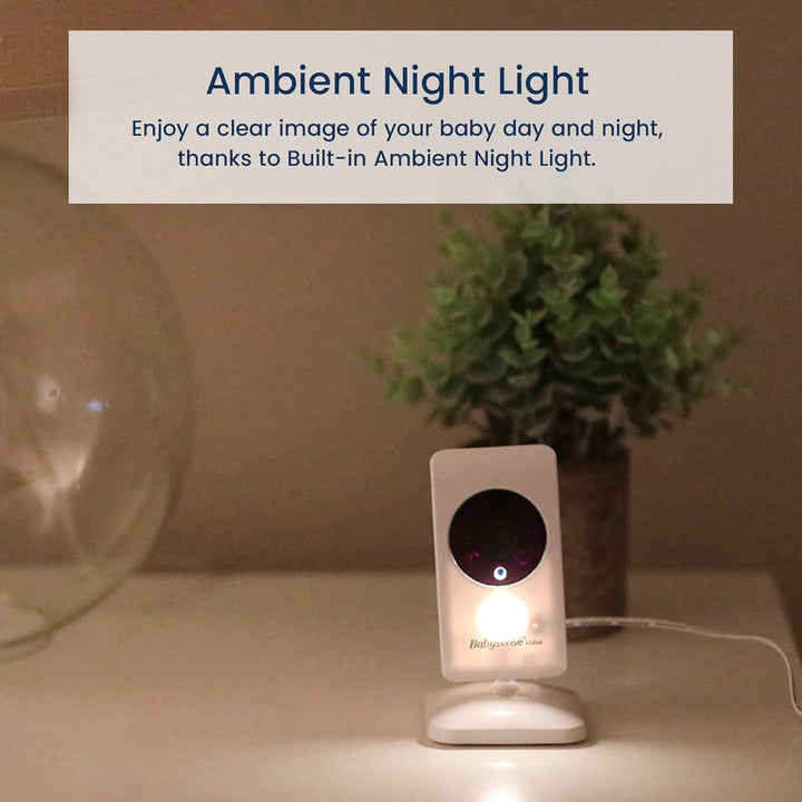Babysense Video-Babyphone Zwei Kameras und Audio, Grosser Reichweite, Anzeige der Raumtemperatur, Na