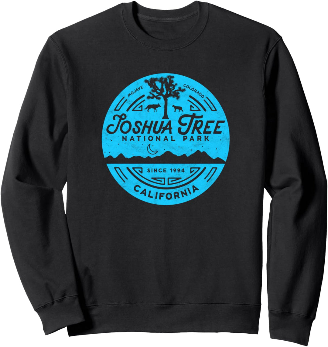Joshua Tree National Park Blue Hipster Design Sweatshirt