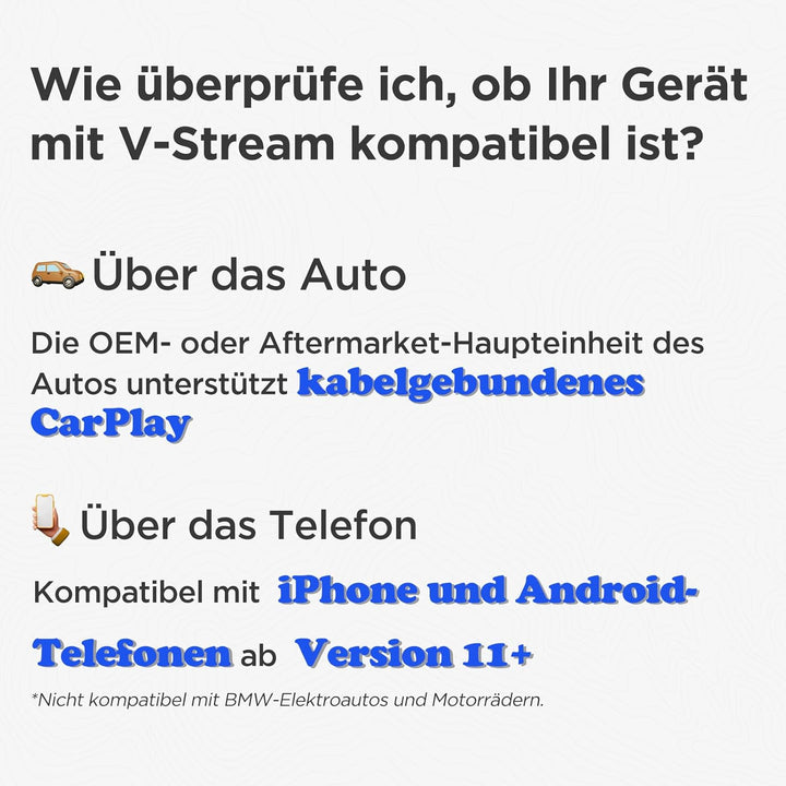 MSXTTLY Mini 3-in-1 Wireless CarPlay Android Auto Adapter, unterstützt Netflix, YouTube, TikTok und