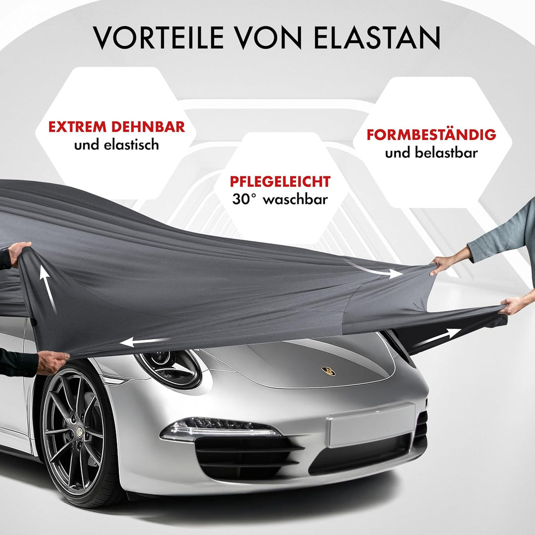 WALSER Premium Abdeckung Auto Indoor Stretch Plus Qualitätssieger Sehr Gut* - Autoplane Indoor Abdec