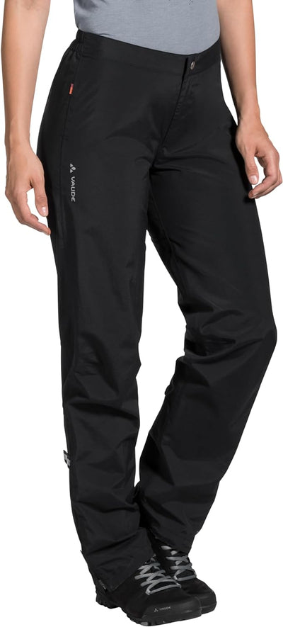 VAUDE Damen Hose Women's Yaras Rain Pants Iii 34-Long Schwarz, 34-Long Schwarz