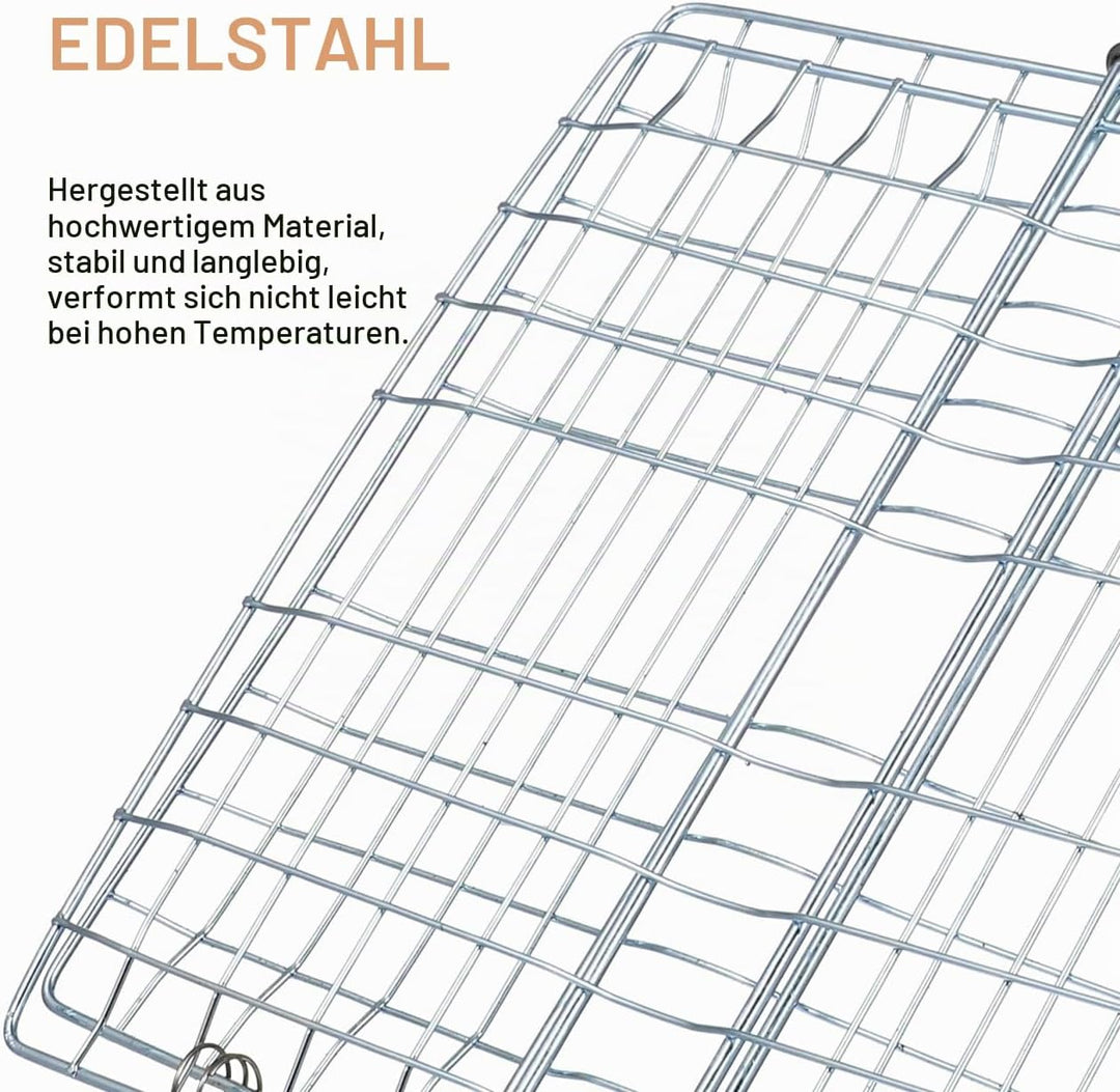 PRETYZOOM Edelstahl Grillzubehör Bbq Fisch Clip Grillnetz Halter 15 Zoll Grillkorb Für Outdoor Grill