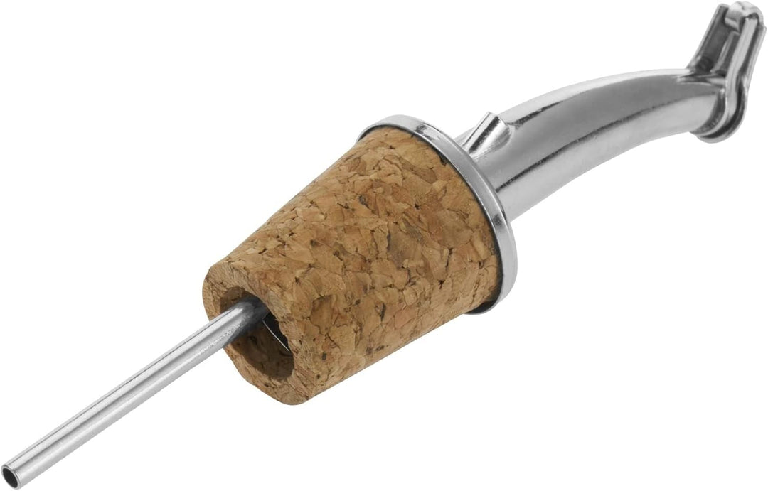 Westmark 4 Spirituosen-/Öl-Ausgiesser + 4 Ersatzkorken, extra kurz, mit Kläppchen und Luftröhrchen,