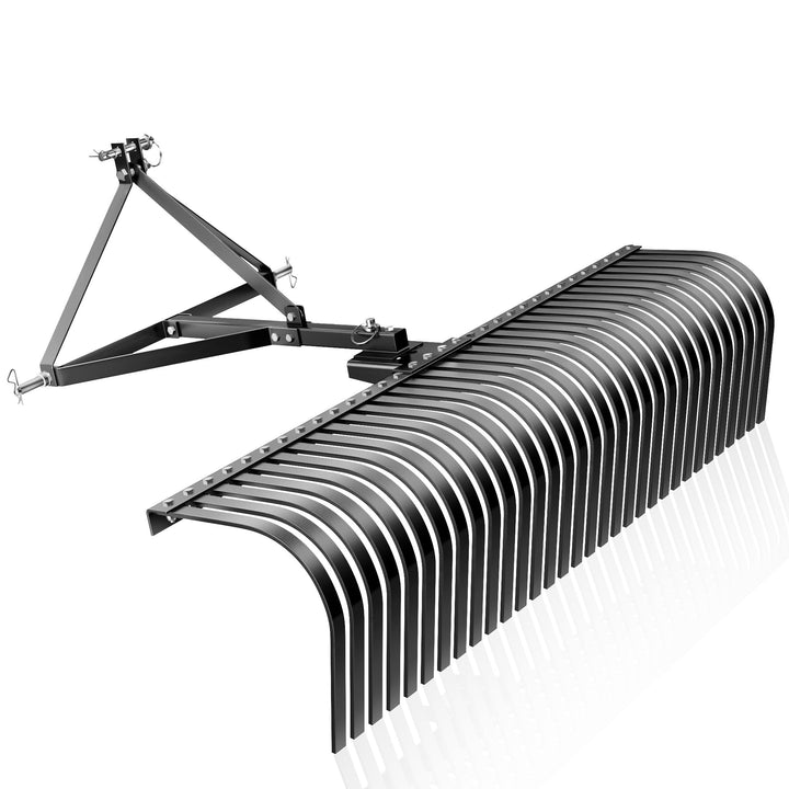 Wiltec Rasentraktor Heuharke mit 152 cm Arbeitsbreite, Heurechen mit 32 Harkenzinken, Rechen mit 3-P
