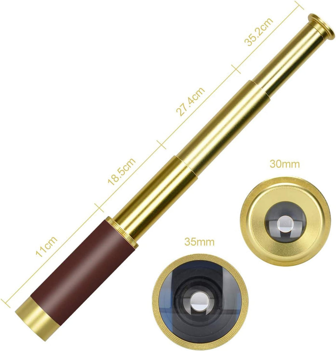 Lychee HD Premium 9 x 32 Push-Pull Monokular Fernrohr Teleskop Fernglas für Camping, Vogelbeobachtun