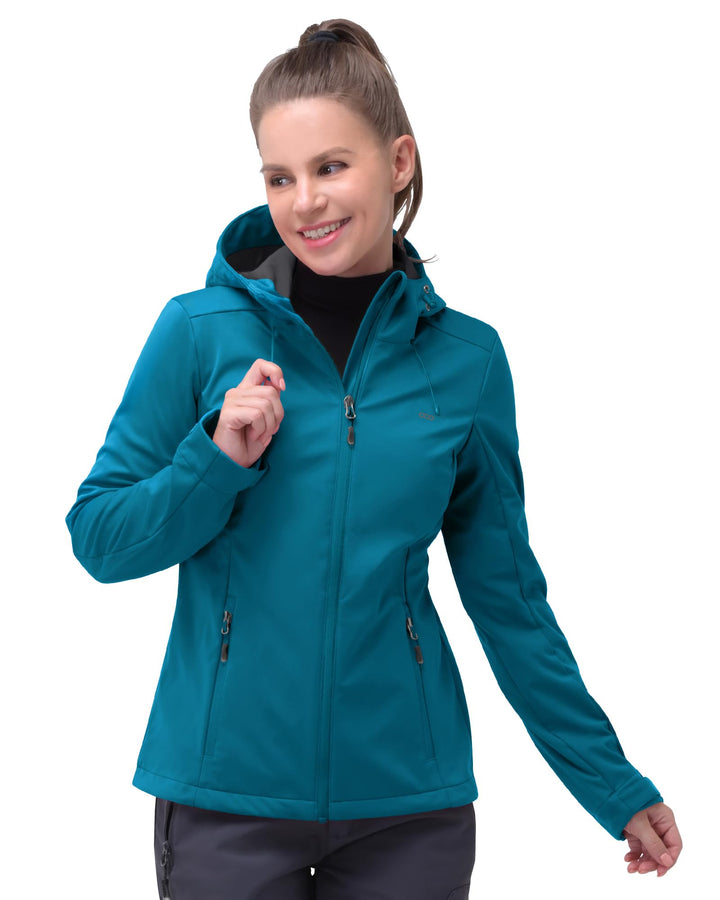 33,000ft Damen Softshelljacke Wasserdichte Winddichte Funktionsjacke Atmungsaktive Übergangsjacke Le