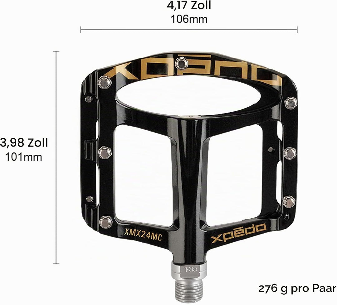 Xpedo Unisex – Erwachsene Spry Pedal Einheitsgrösse Schwarz, Einheitsgrösse Schwarz