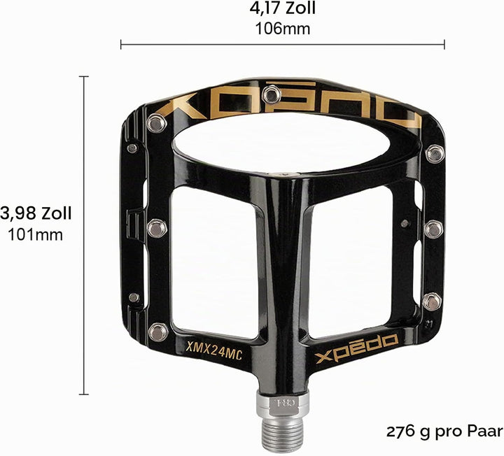 Xpedo Unisex – Erwachsene Spry Pedal Einheitsgrösse Schwarz, Einheitsgrösse Schwarz