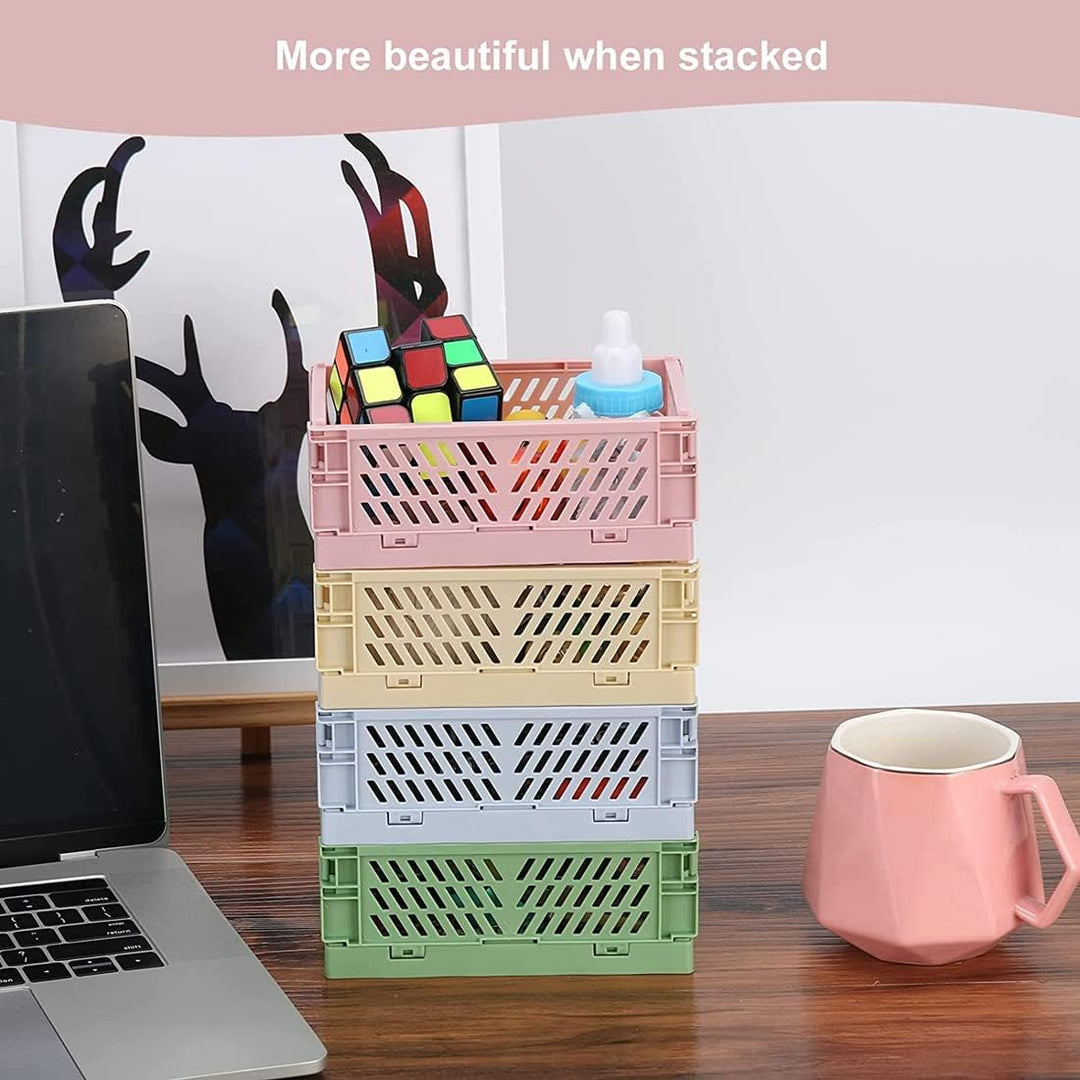 6 Stücke Klappbox,Folding 22*15*8.7cm Klappbox Klein,Klappboxen Faltbar Stabil für Klappkiste Gross,