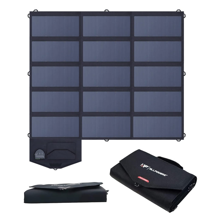 ALLPOWERS 100W Faltbares Solarpanel Solar ladegerät Solarmodul für Tragbare Powerstation mit 2 x USB