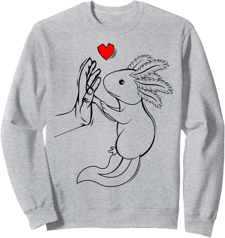 Axolotl Liebe Kinder Frauen Mädchen Sweatshirt