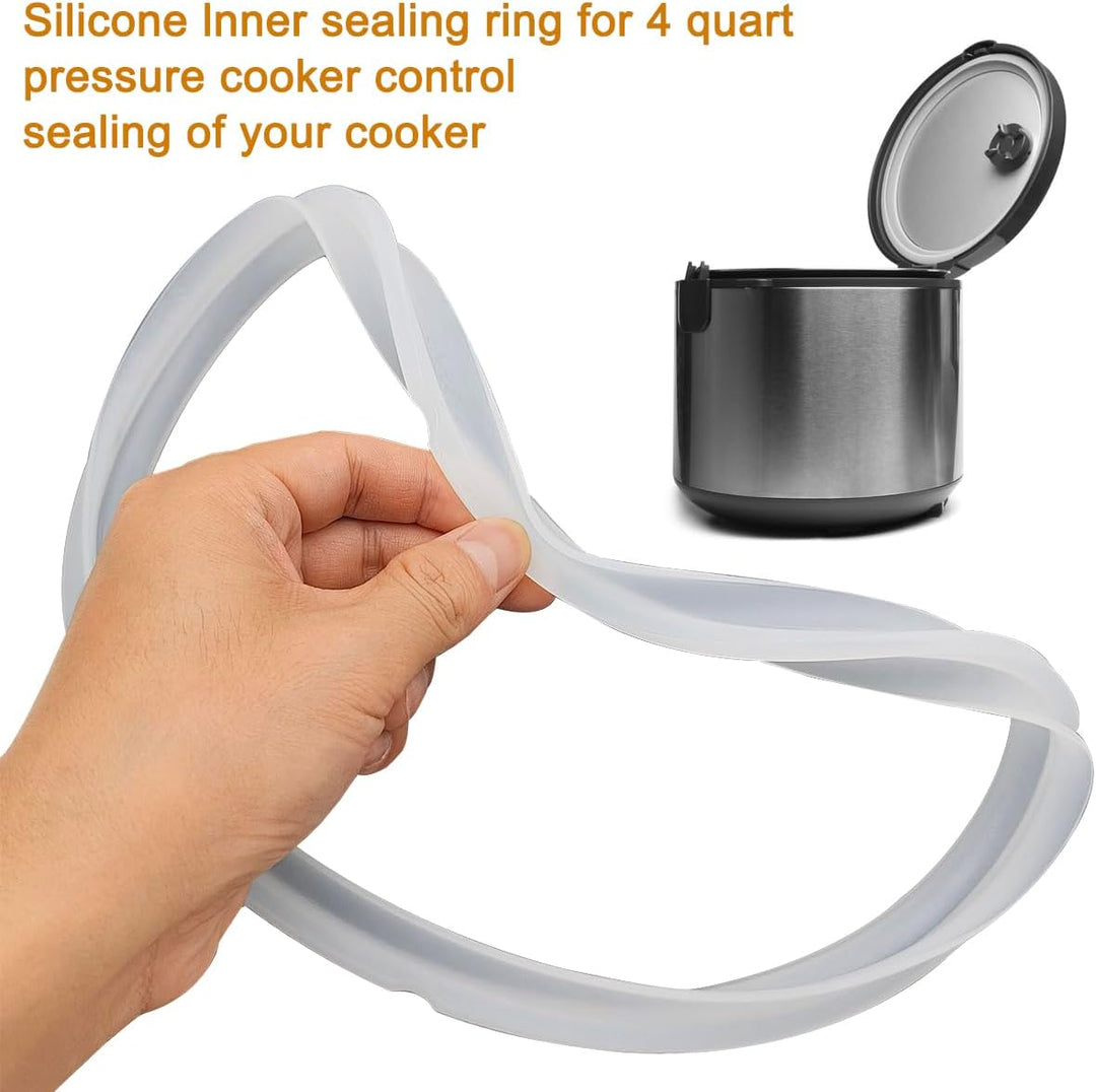 2er-Pack Silikon-Dichtungsringe, kompatibel für Instant Pot 6-Quart-Schnellkochtöpfe, Ersatz-Silikon
