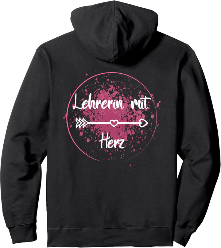 Lehrerin mit Herz - Abschied Schulklasse - Abschluss Klasse Pullover Hoodie