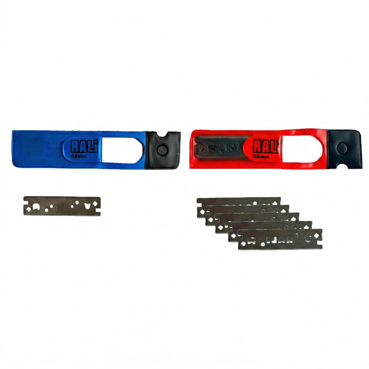 RALI Ersatzmesser Set 48mm: 5x Chromstahl & 1x Hartmetall (HM) Wendemesser für Handhobel - Profi Hob
