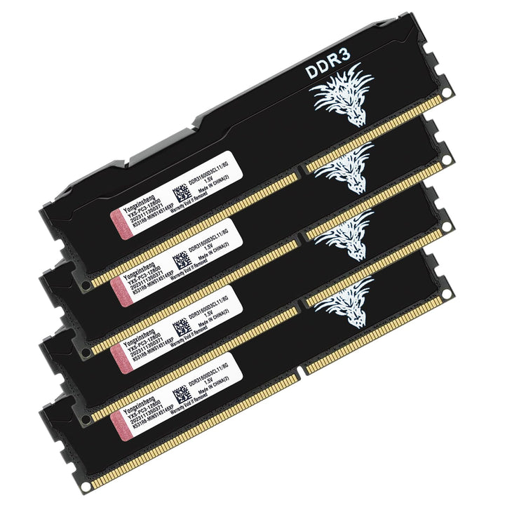 DDR3 32GB Kit (8GBx4) Desktop RAM 1600MHz PC3-12800 UDIMM Non-ECC Unbuffered 1.5V 2Rx8 Dual Rank 240